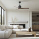 Atlas Mollywood 52 inch Matte Black with Walnut Tone Blades Ceiling Fan