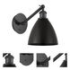 Ballston Dome 1 Light 8 inch Matte Black Sconce Wall Light