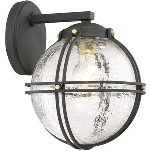 Rond 1 Light 12 inch Coal/Honey Gold Outdoor Wall Mount, Great Outdoors