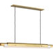 Avroko Ambrose Linear Chandelier Ceiling Light in Hand Rubbed Antique Brass