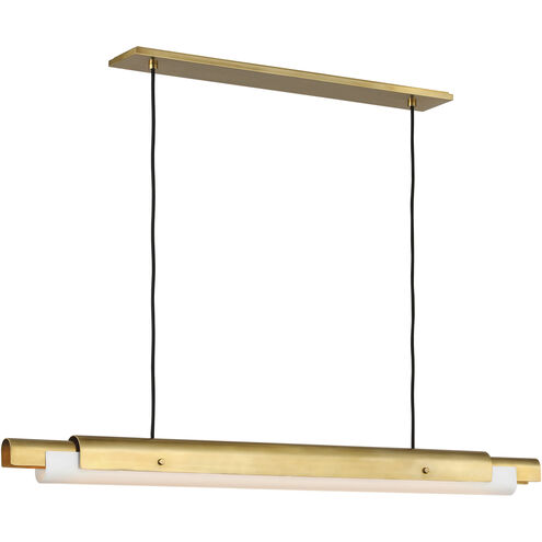 Avroko Ambrose Linear Chandelier Ceiling Light in Hand Rubbed Antique Brass