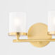 Ryan 2 Light 11 inch Aged Brass Bath Vanity Wall Light