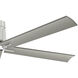 Clean 60 inch Polished Nickel with Silver Blades Ceiling Fan