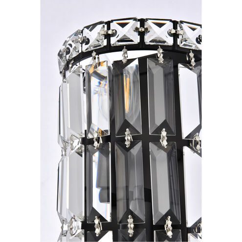 Maxime 2 Light 4 inch Black and Clear Wall Sconce Wall Light
