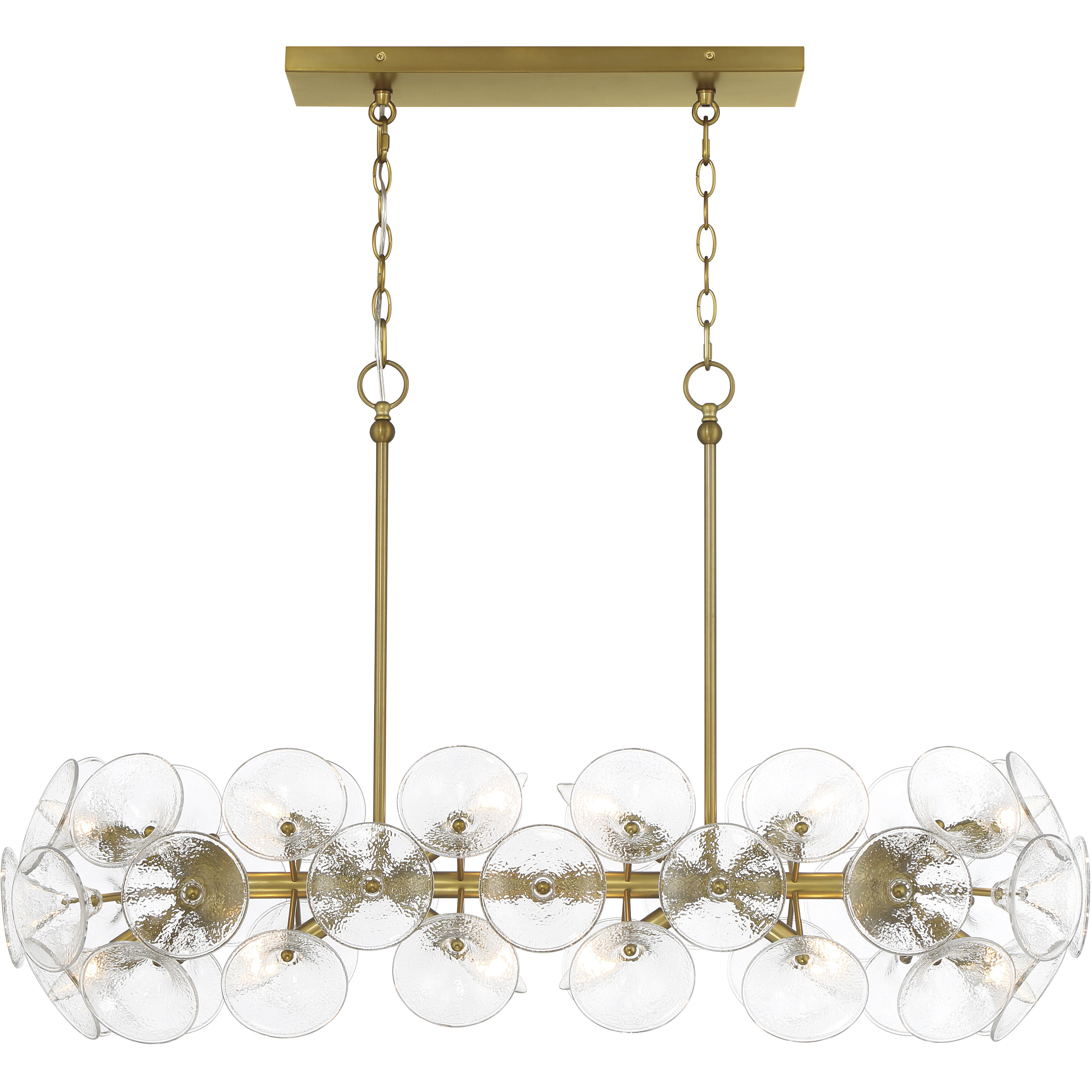 Winter 12 Light 39 inch Soft Brass Island Chandelier Ceiling Light