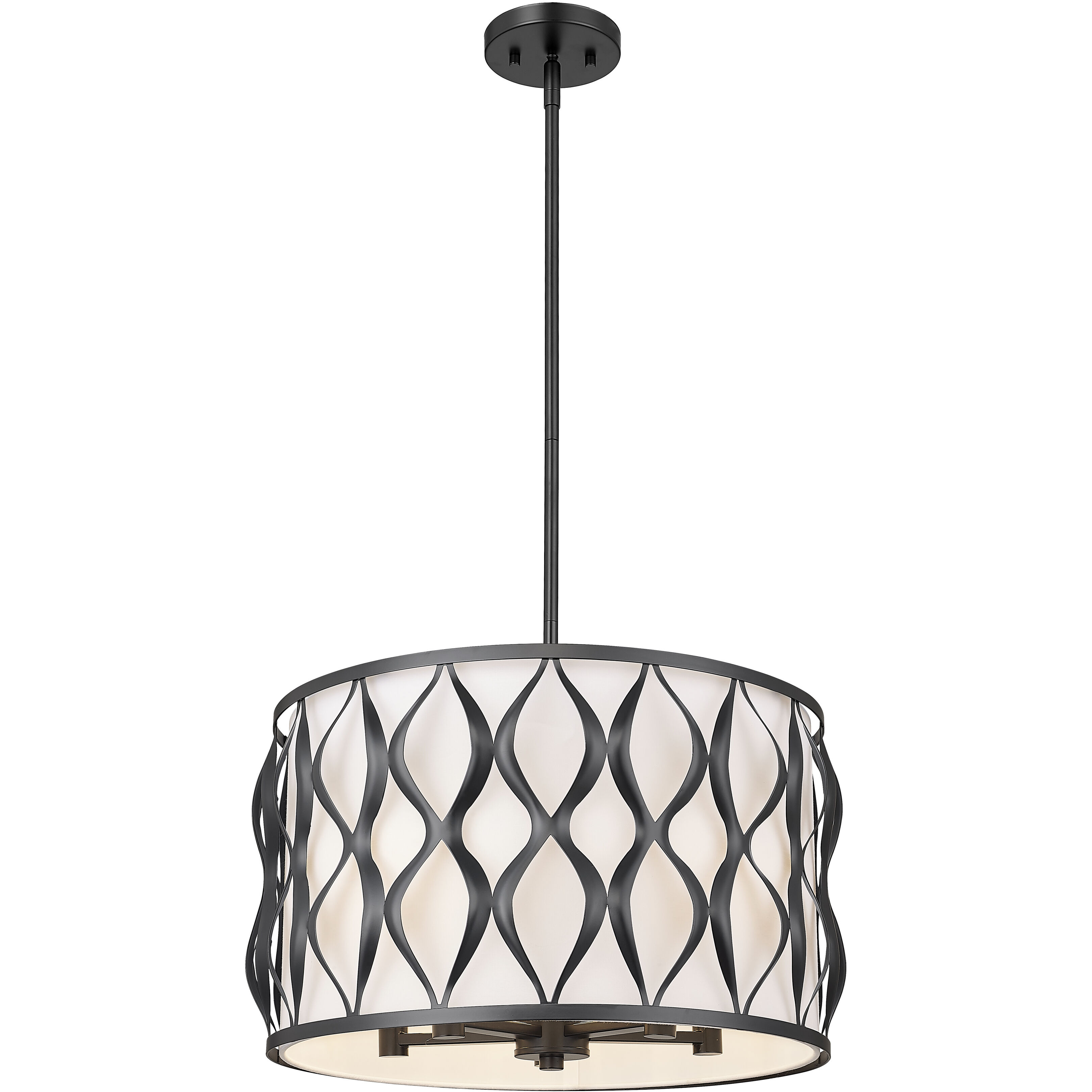 Harden 5 Light 18.25 inch Matte Black Pendant Ceiling Light