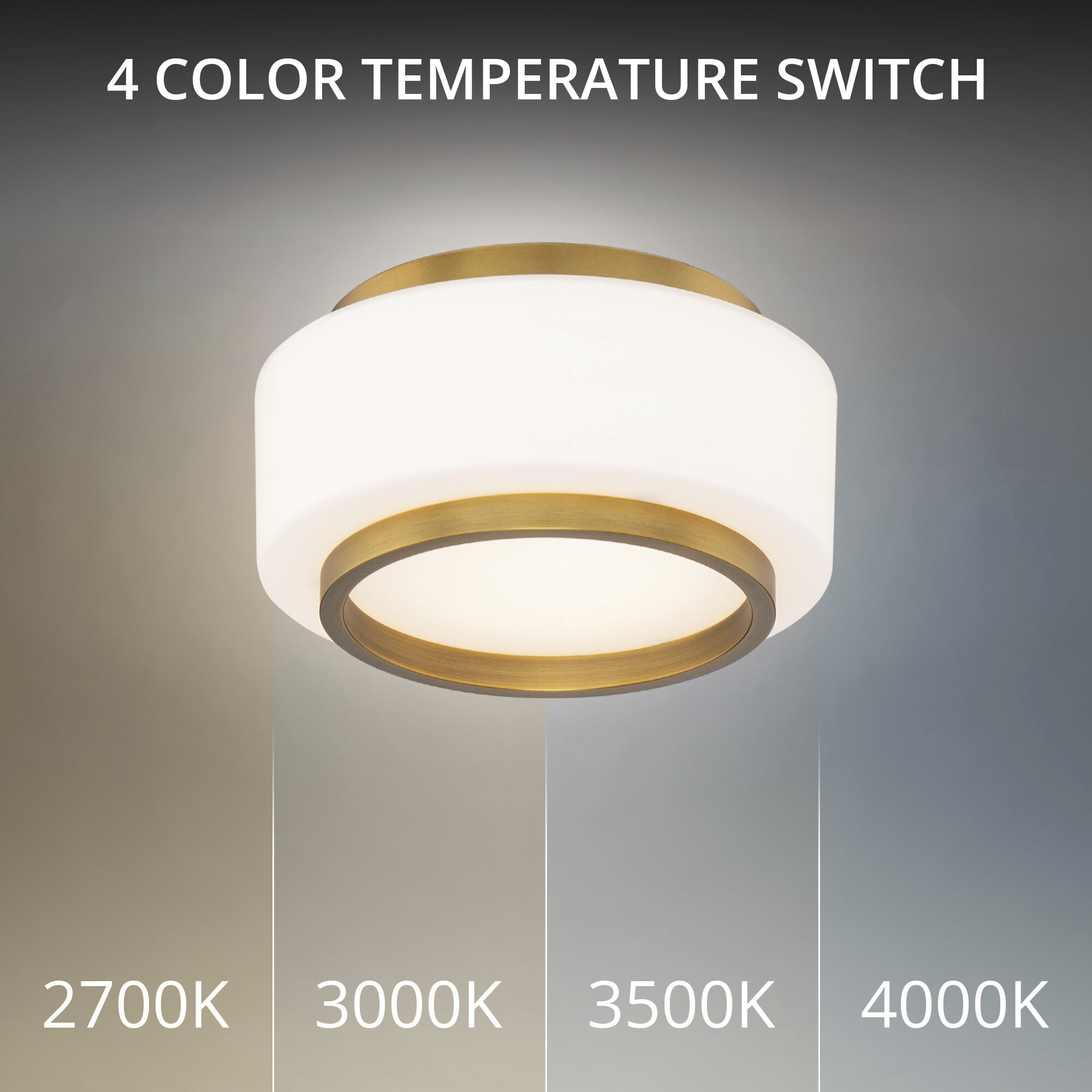 Preston LED 7.8 inch Aged Brass Indoor Ceiling Lighting in 2700K