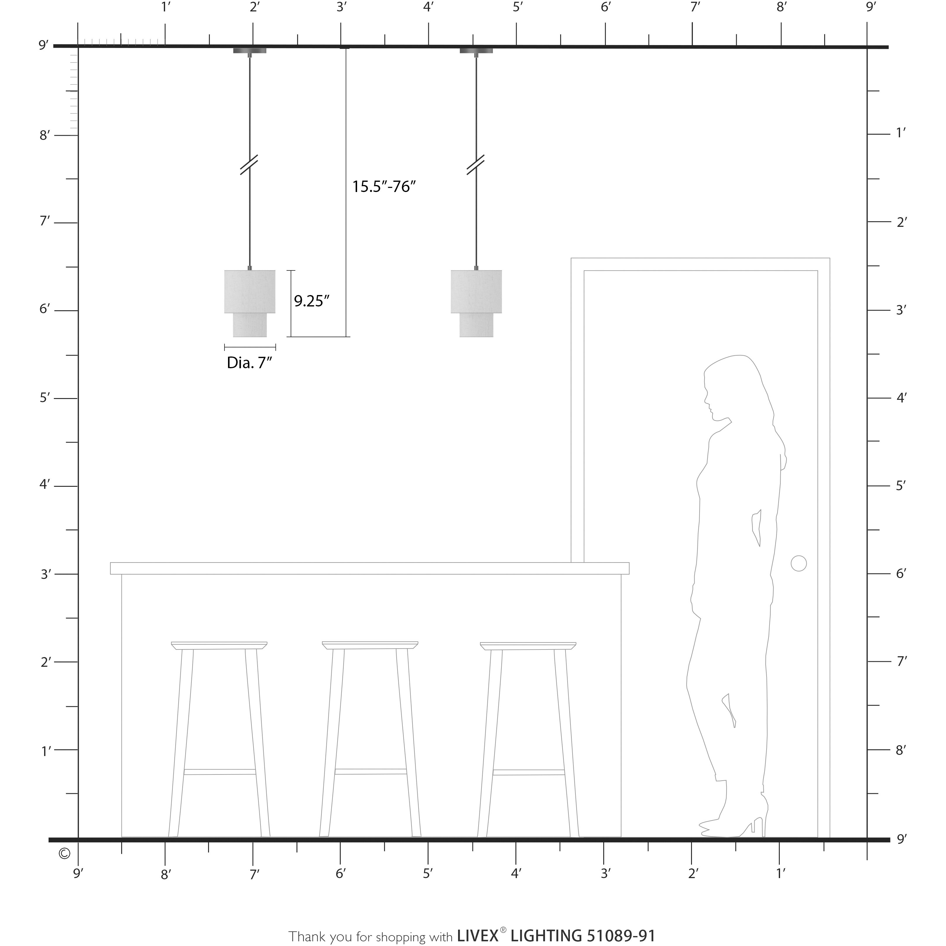 Monroe 1 Light 7 inch Brushed Nickel Mini Pendant Ceiling Light
