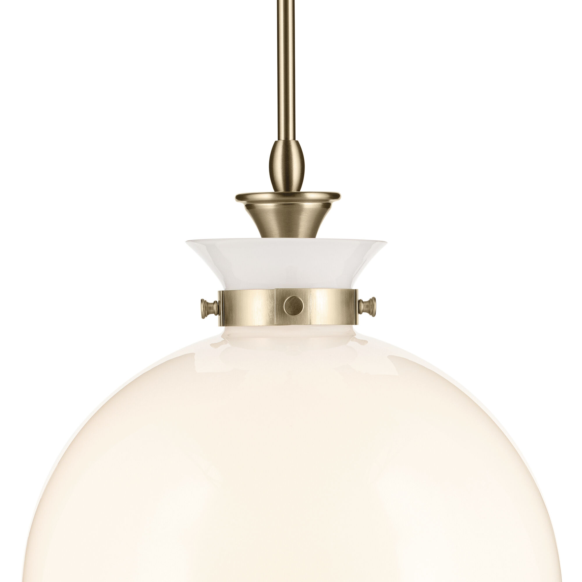 Laria 1 Light Champagne Bronze Pendant Ceiling Light in Opal