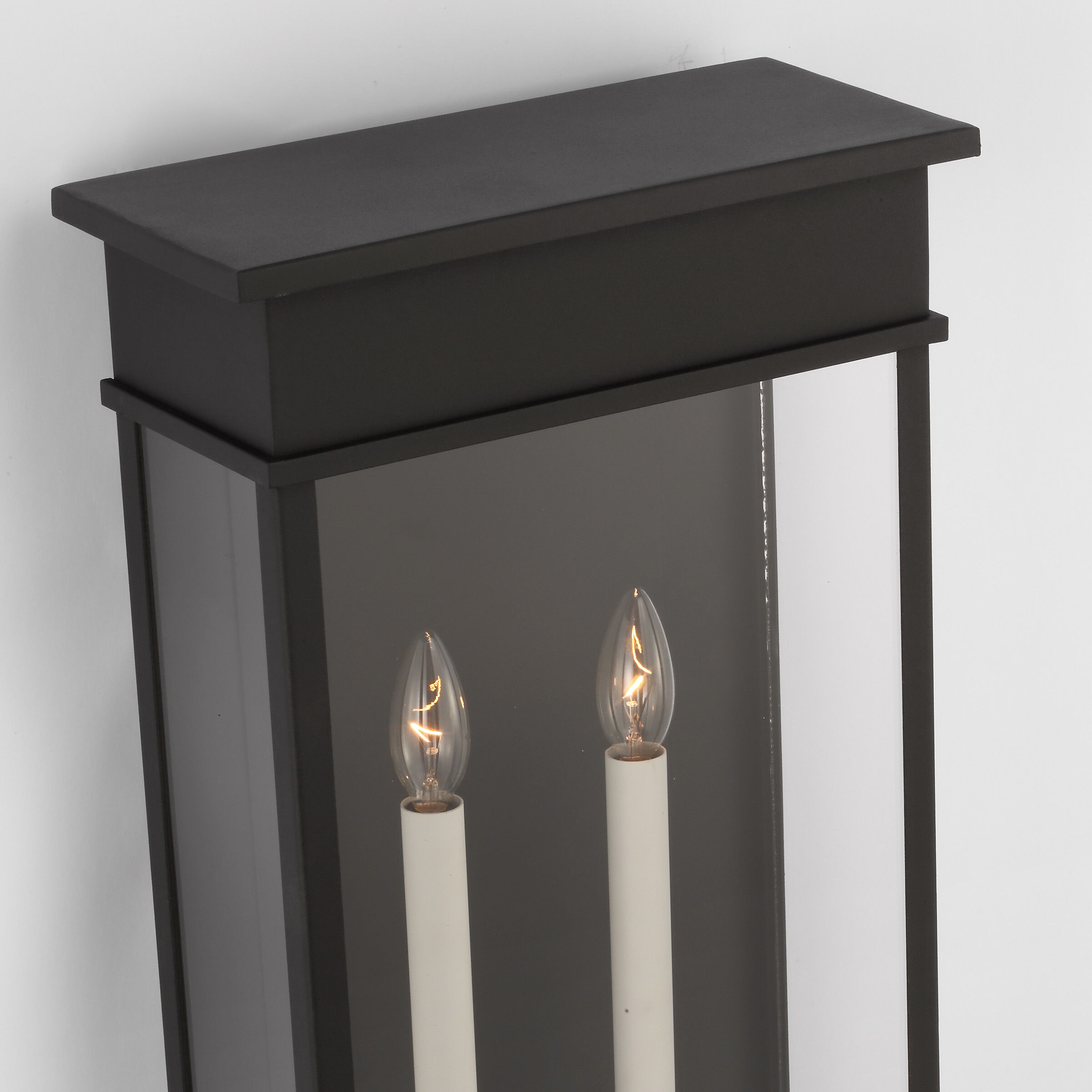 C&M by Chapman & Myers Cupertino 2 Light 19.13 inch Textured Black Outdoor Wall Lantern