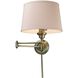 Westbrook 25 inch 150 watt Antique Brass Swingarm Sconce Wall Light