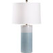 Pam Cain 31 inch 100.00 watt Aqua/White Glaze Table Lamp Portable Light