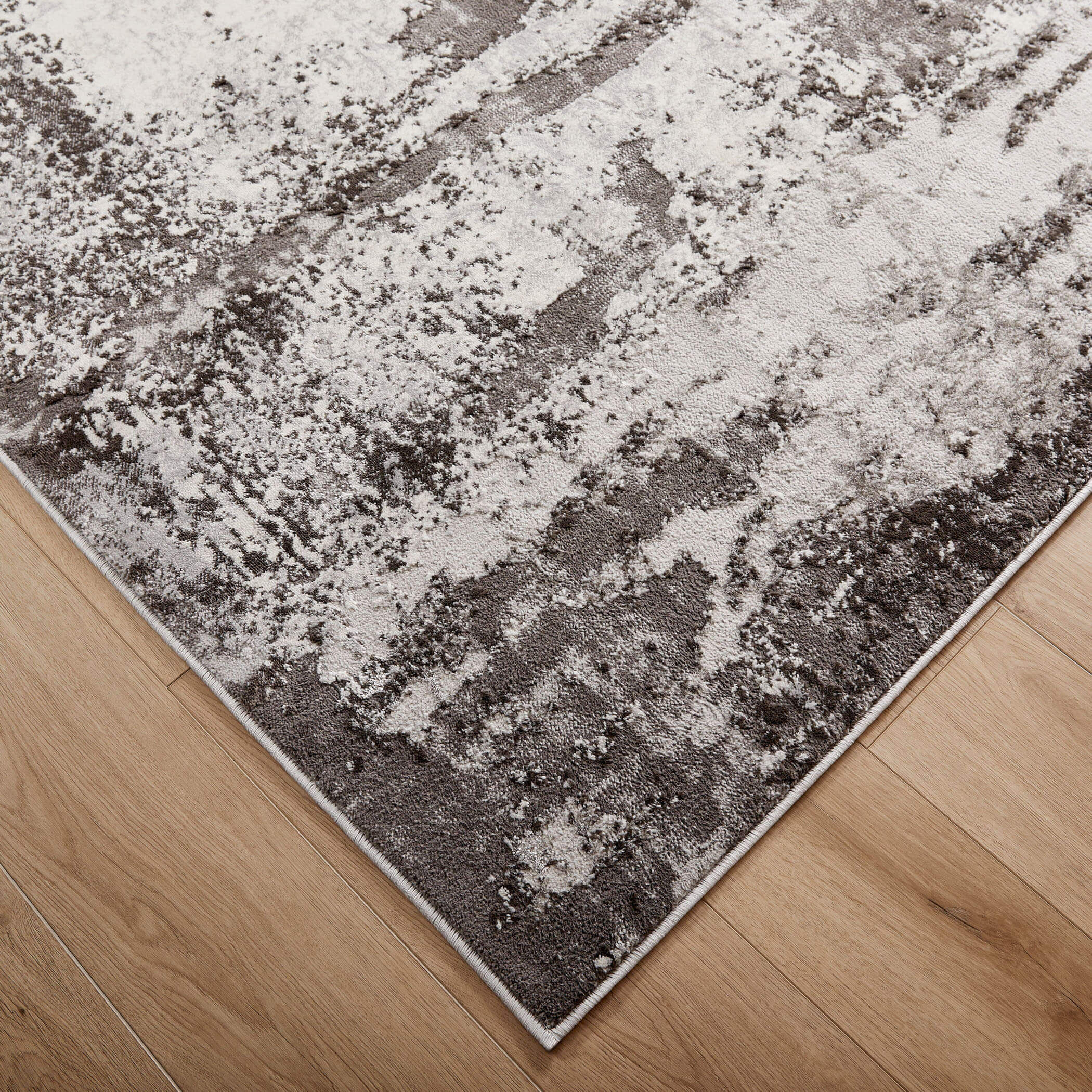 Ayda 36 X 24 inch Black/Grey Rug in 2 x 3