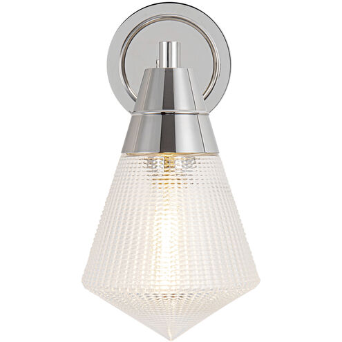 Willard 1 Light 6 inch Polished Nickel Bath Vanity Light Wall Light in Clear Prismatic Glass