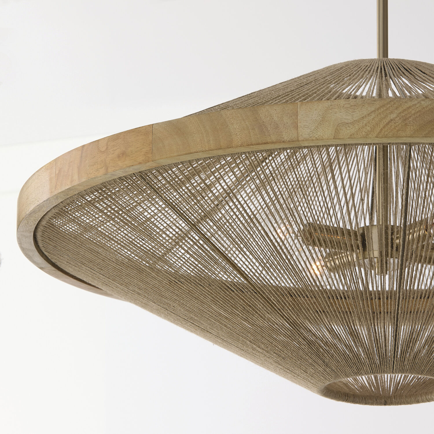 Maya 4 Light 31 inch Matte Brass Pendant Ceiling Light