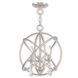 Aria 3 Light 15 inch Brushed Nickel Convertible Mini Chandelier/Ceiling Mount Ceiling Light