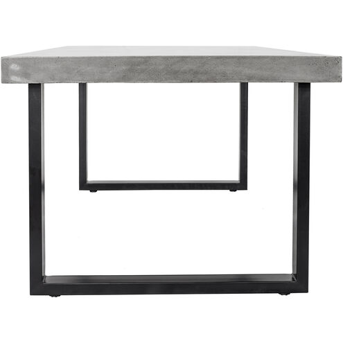 Jedrik 79 X 39.5 inch Grey Outdoor Dining Table, Large