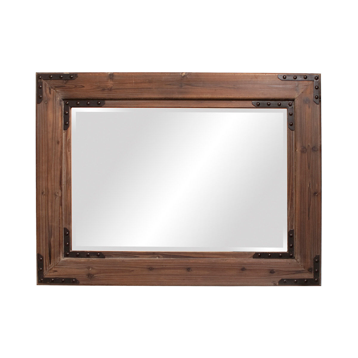 Caldwell 46 X 34 inch Wood and Iron Wall Mirror