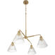 Pleated 4 Light 30 inch Premium Bronze Chandelier Ceiling Light