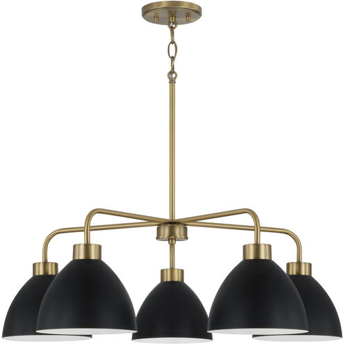 Ross 5 Light 30 inch Aged Brass Chandelier Ceiling Light