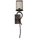 Springdale LED 6 inch Silver and Black Wall Sconce Wall Light