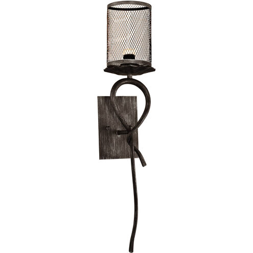 Springdale LED 6 inch Silver and Black Wall Sconce Wall Light