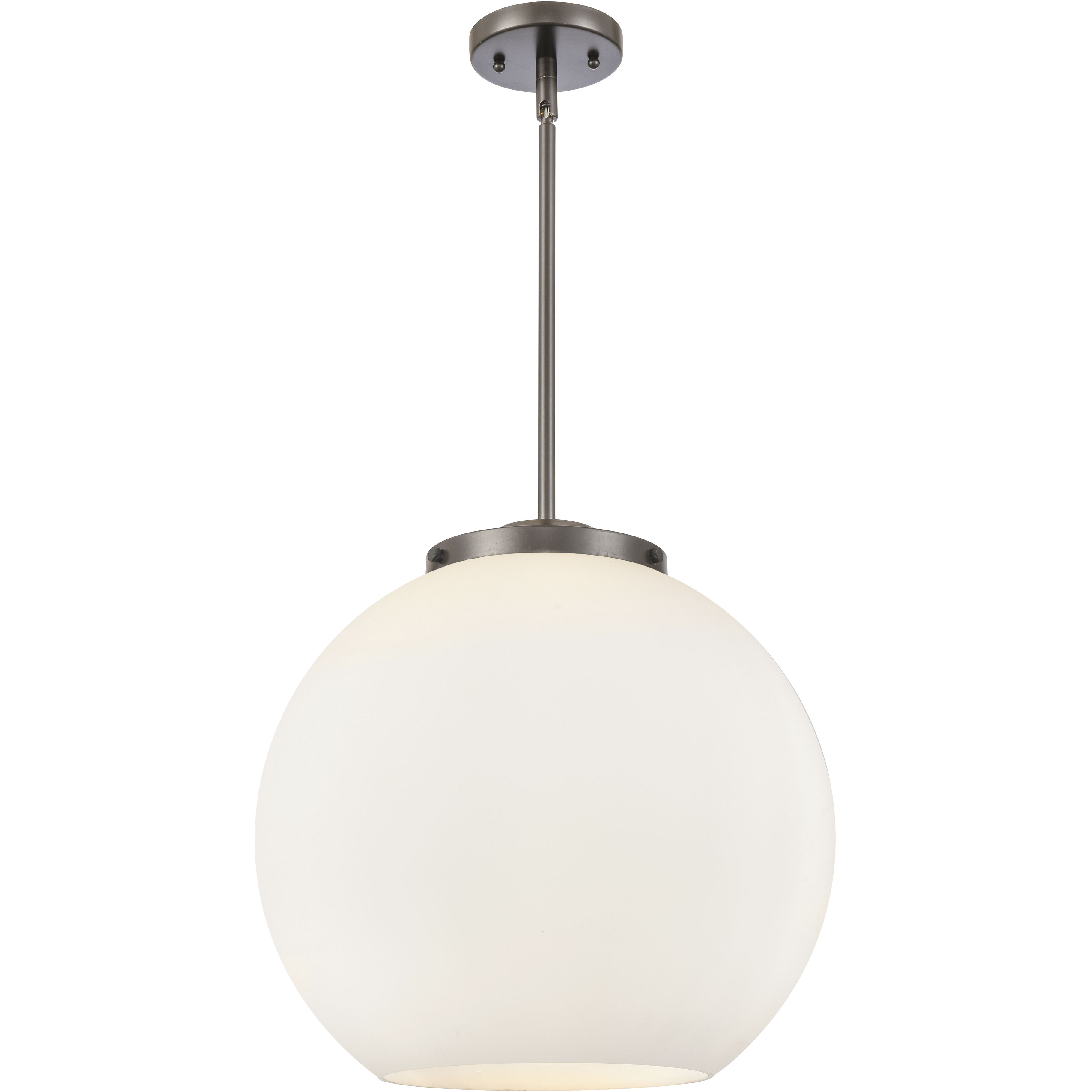 Ballston Athens 3 Light 15.75 inch Oil Rubbed Bronze Statement Pendant Ceiling Light in Incandescent, Matte White