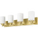 Soledad 4 Light 31.5 inch Brushed Gold Vanity Wall Light