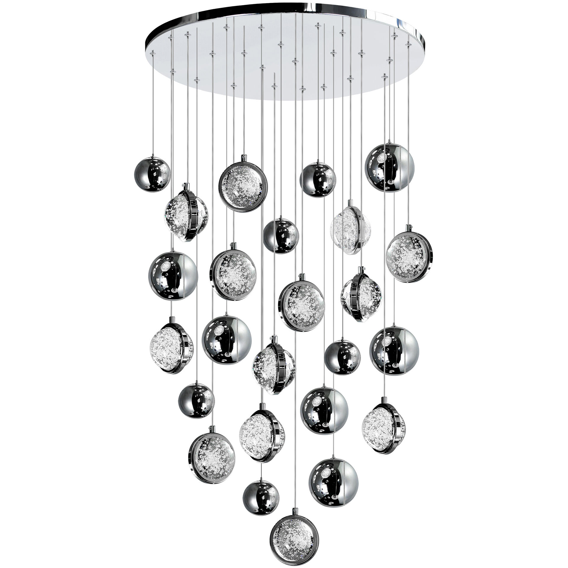 Salvador LED 24 inch Polished Nickel Chandelier Ceiling Light