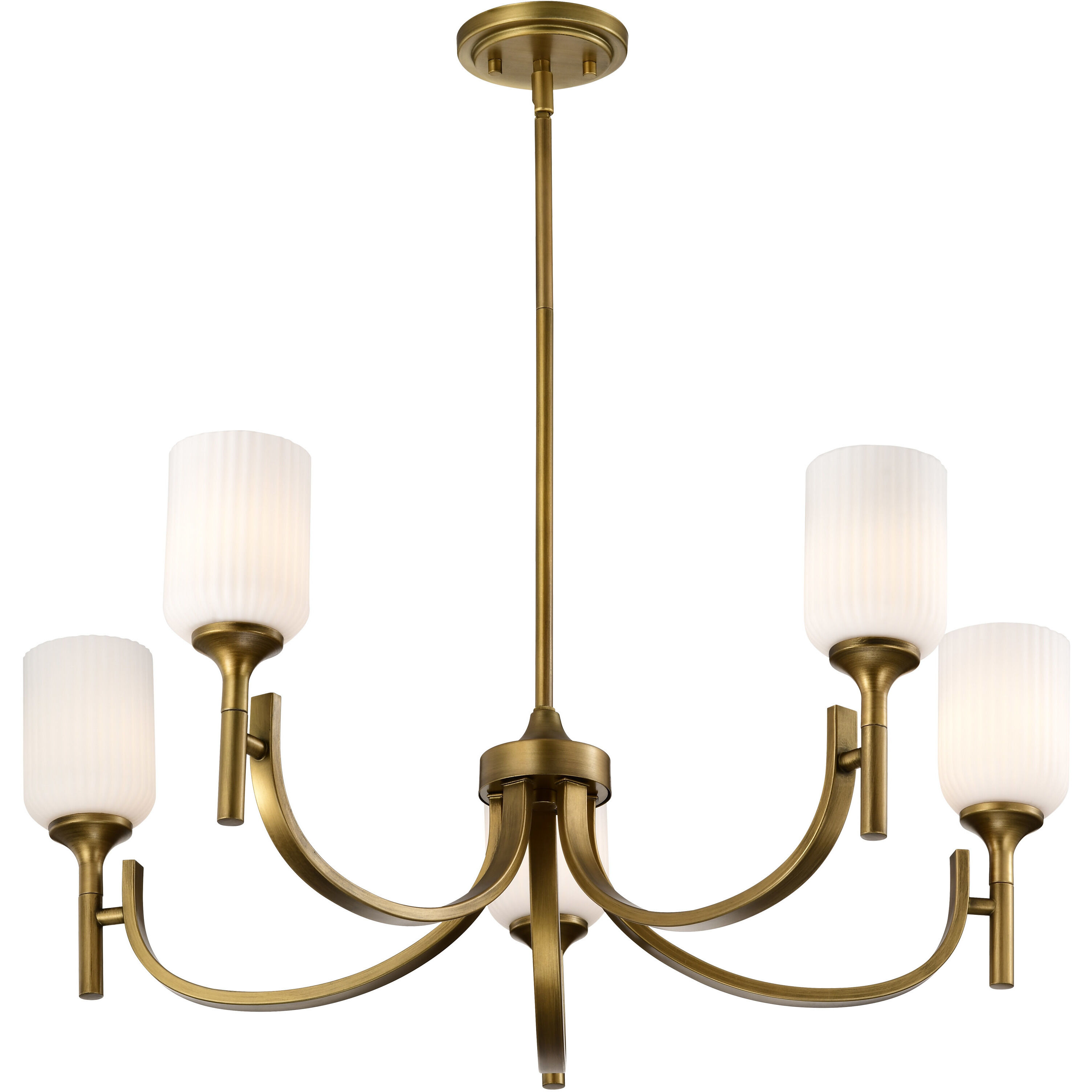 Solara 30 inch Natural Brass Chandelier Ceiling Light