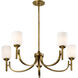 Solara 30 inch Natural Brass Chandelier Ceiling Light