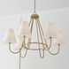 Julia 6 Light 36 inch Matte Brass Chandelier Ceiling Light