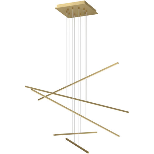 Vega Minor LED 47.25 inch Brushed Gold Multi-Pendant Ceiling Light