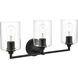 Mayson 3 Light 23 inch Black Bath Sconce Wall Light