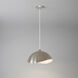 Luna Bella 1 Light 15 inch Satin Nickel Pendant Ceiling Light in Satin Nickel and White Steel