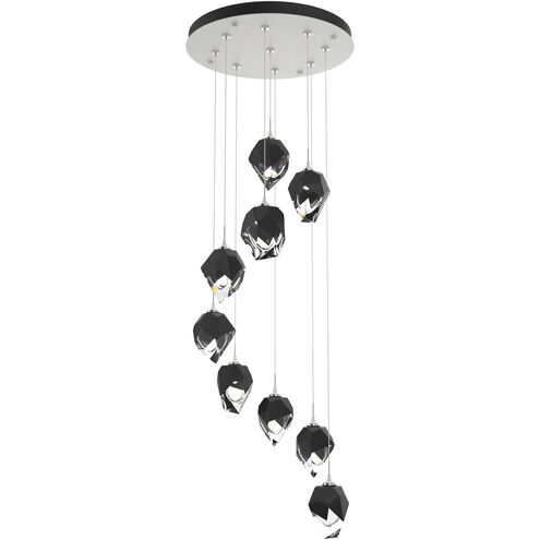 Chrysalis 9 Light 20.5 inch White Pendant Ceiling Light in Black Crystal, Small