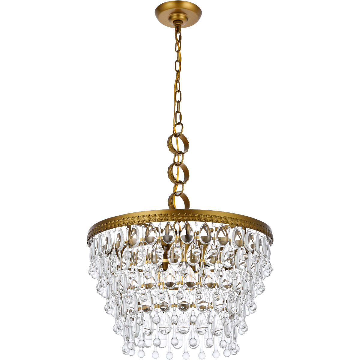 Nordic 5 Light 19 inch Brass Pendant Ceiling Light