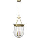Boliver 3 Light 11.75 inch Vintage Brass Pendant Ceiling Light
