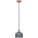 Edison Bell LED 8 inch Antique Copper Mini Pendant Ceiling Light