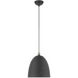 Arlington 1 Light 12 inch Scandinavian Gray with Brushed Nickel Accents Pendant Ceiling Light