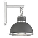 Corning 1 Light 8 inch Gray with Polished Nickel Accents Wall Sconce Wall Light in Gray/Polished Nickel