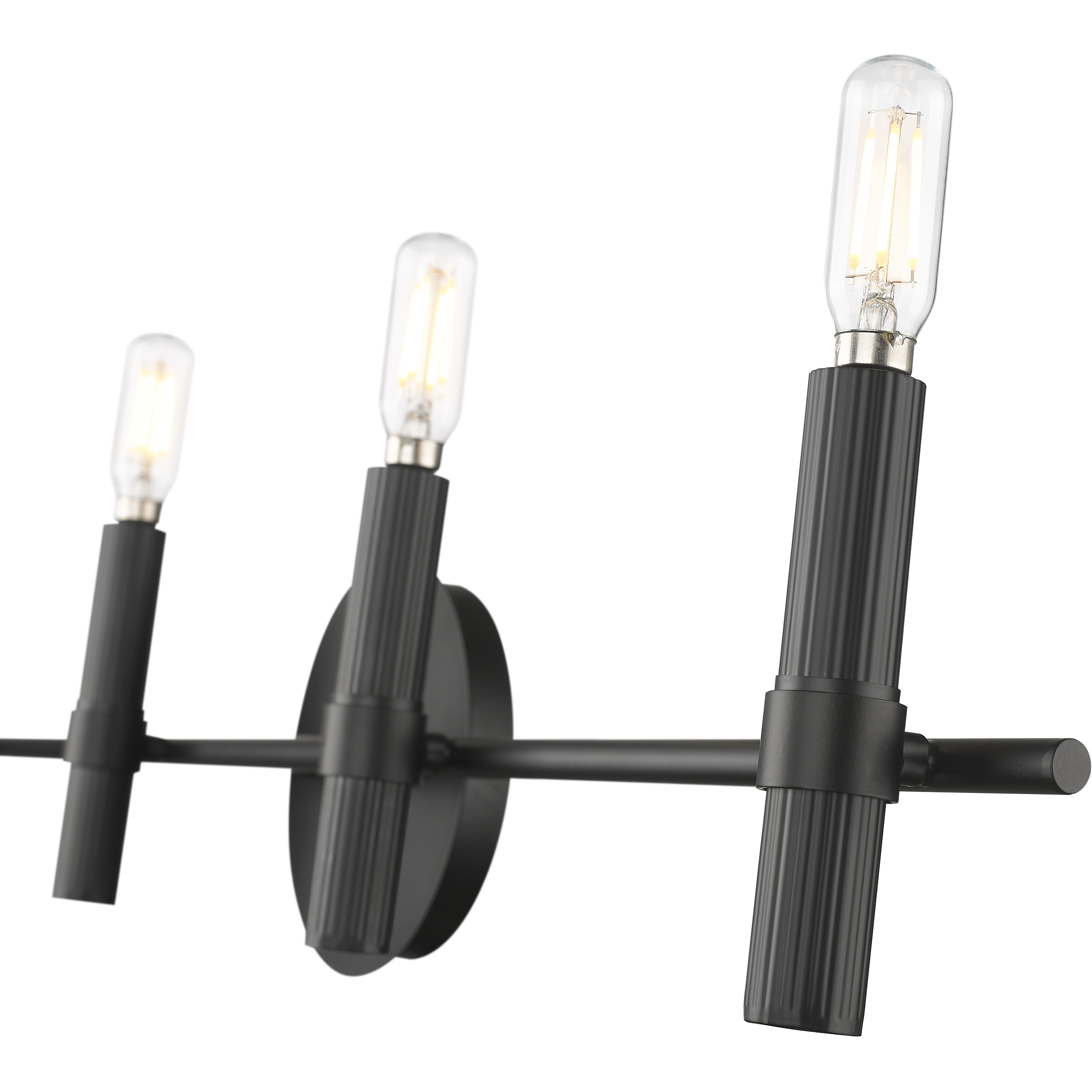 Skyva 4 Light 31.5 inch Matte Black Bathroom Vanity Light Wall Light