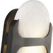 Odin 1 Light 9.38 inch Urban Bronze ADA Wall Sconce Wall Light in Urban Bronze and Alabaster