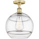 Edison Rochester 1 Light 12 inch Brushed Brass Semi-Flush Mount Ceiling Light