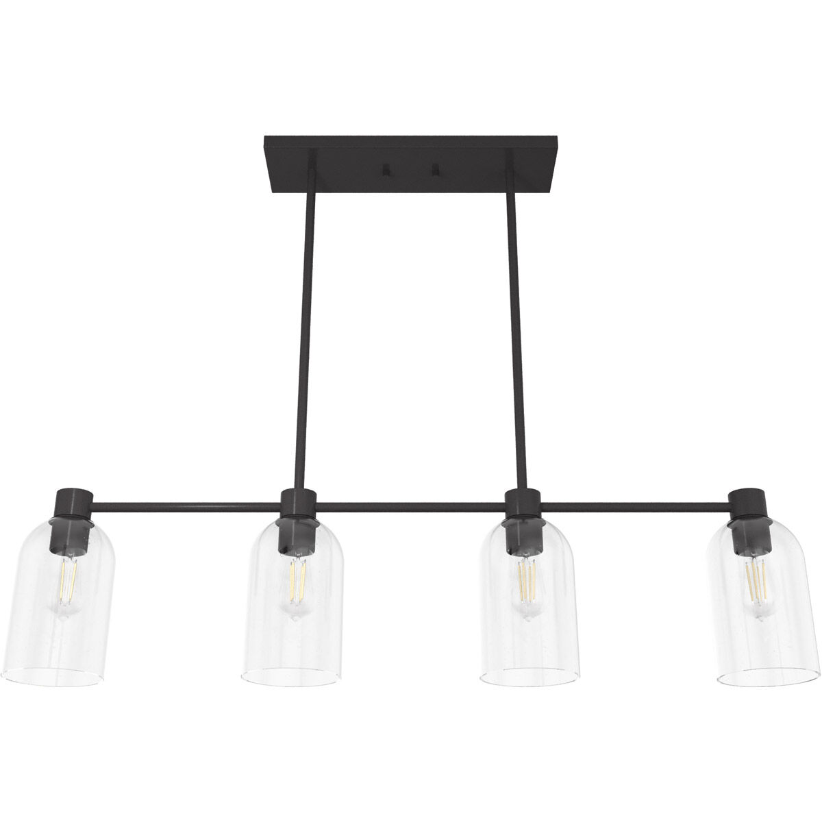 Lochemeade 4 Light 38 inch Noble Bronze Linear Chandelier Ceiling Light