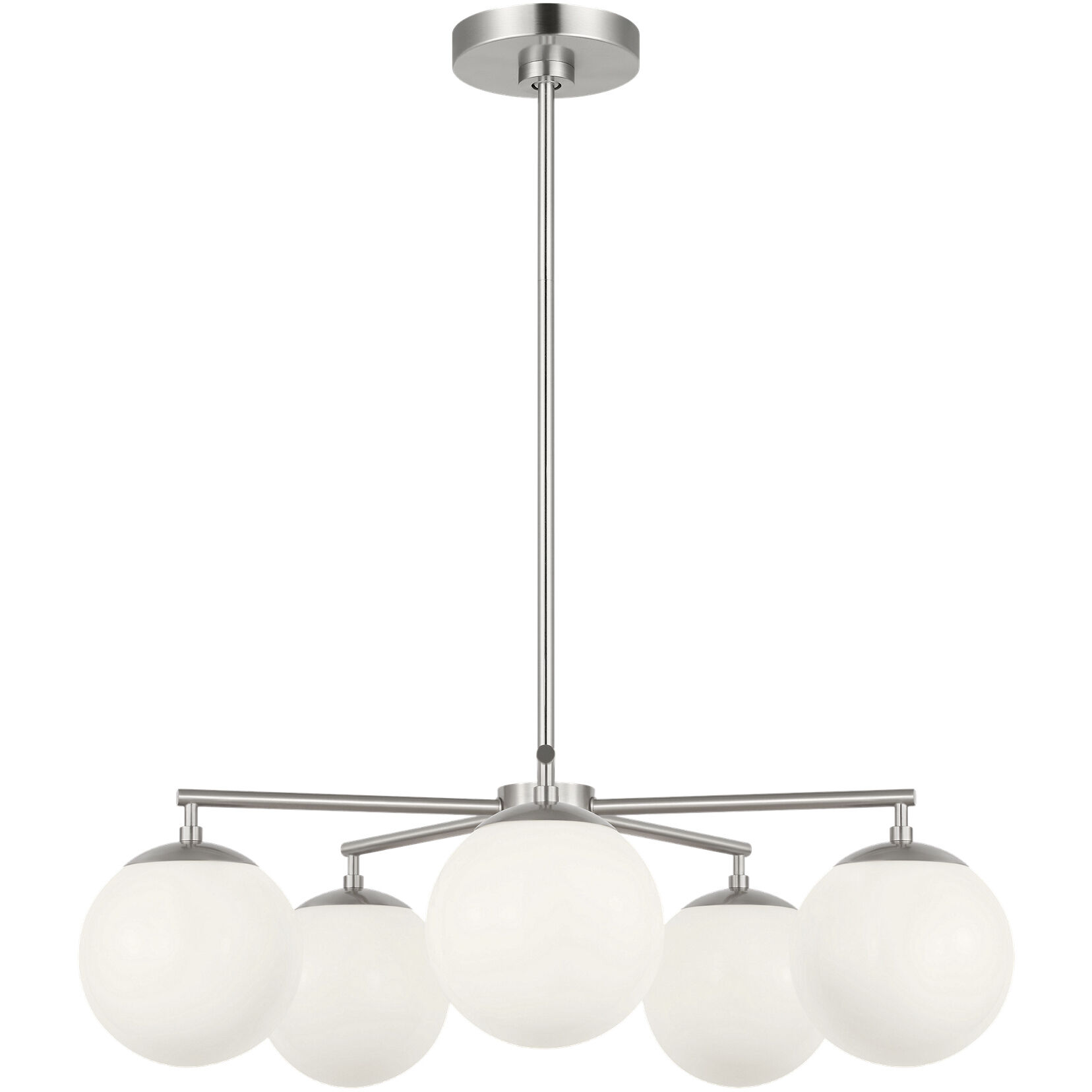 Nube LED 26 inch Brushed Nickel Chandelier Ceiling Light