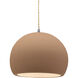 Radiance 1 Light 10 inch Adobe and Brushed Nickel Pendant Ceiling Light