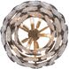 Cascada 8 Light 20.13 inch Aegean Silver Pendant Ceiling Light in Smoke Plated Glass, 3 Tier