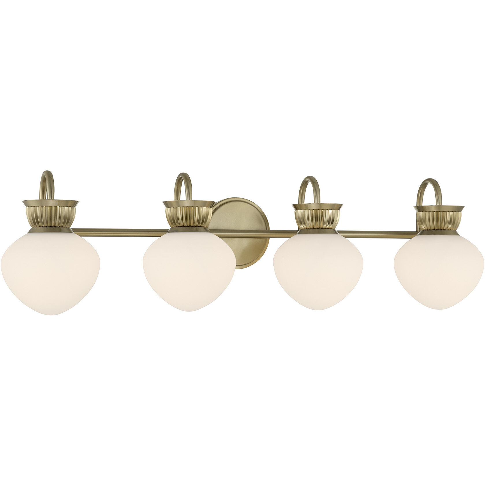 Melbourne 4 Light 33.25 inch Noble Brass Bathroom Vanity Light Wall Light