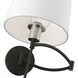 Allison 10 inch 60.00 watt Black with Brushed Nickel Accent Swing Arm Wall Lamp Wall Light